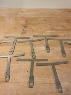 Set of 9 Guitar string Radius gauges Guitar and Bass setup